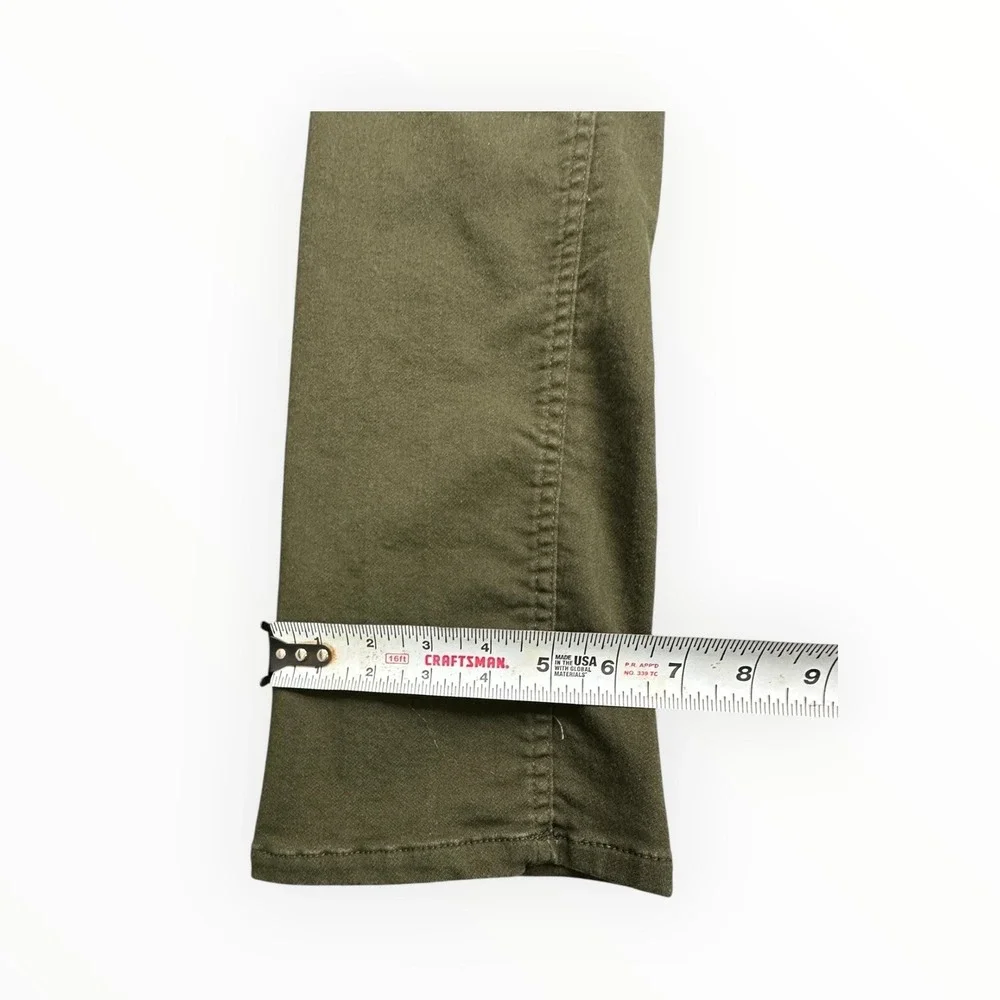 Jachs NY Mens Olive Green Stretch Twill Slim Straight‎ Pants 32x34 1529151